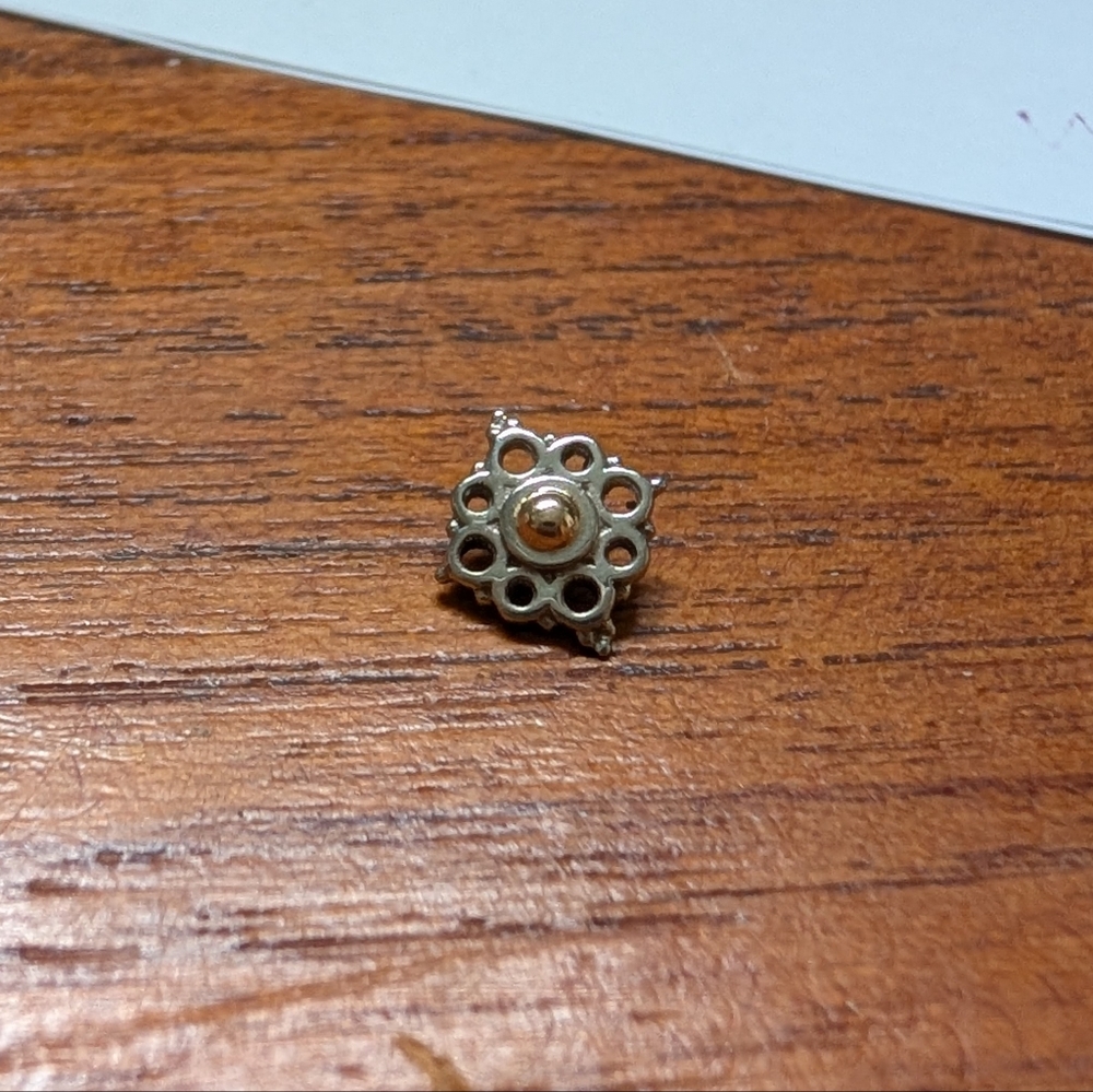 BVLA Angela mixed metals, white gold + yellow gold bead, threadless end - Picture 4 of 4